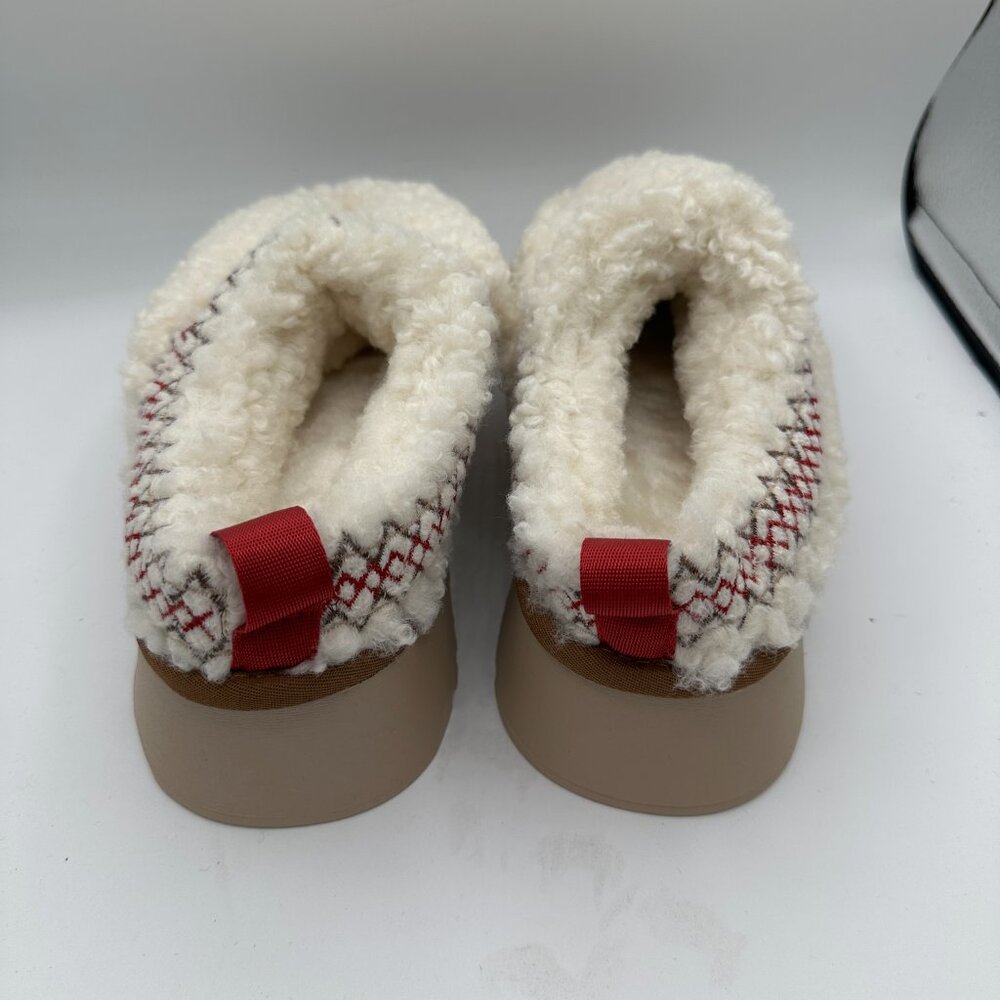 Chill Mood Cream Sherpa Braid Platform Slipper Women's 8 (39) - Picture 4 of 6